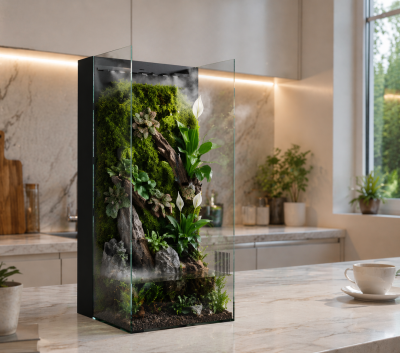 DECONATURE Cascade 35 Аквариум с интегрированной фитостеной (W35хD35х60H)